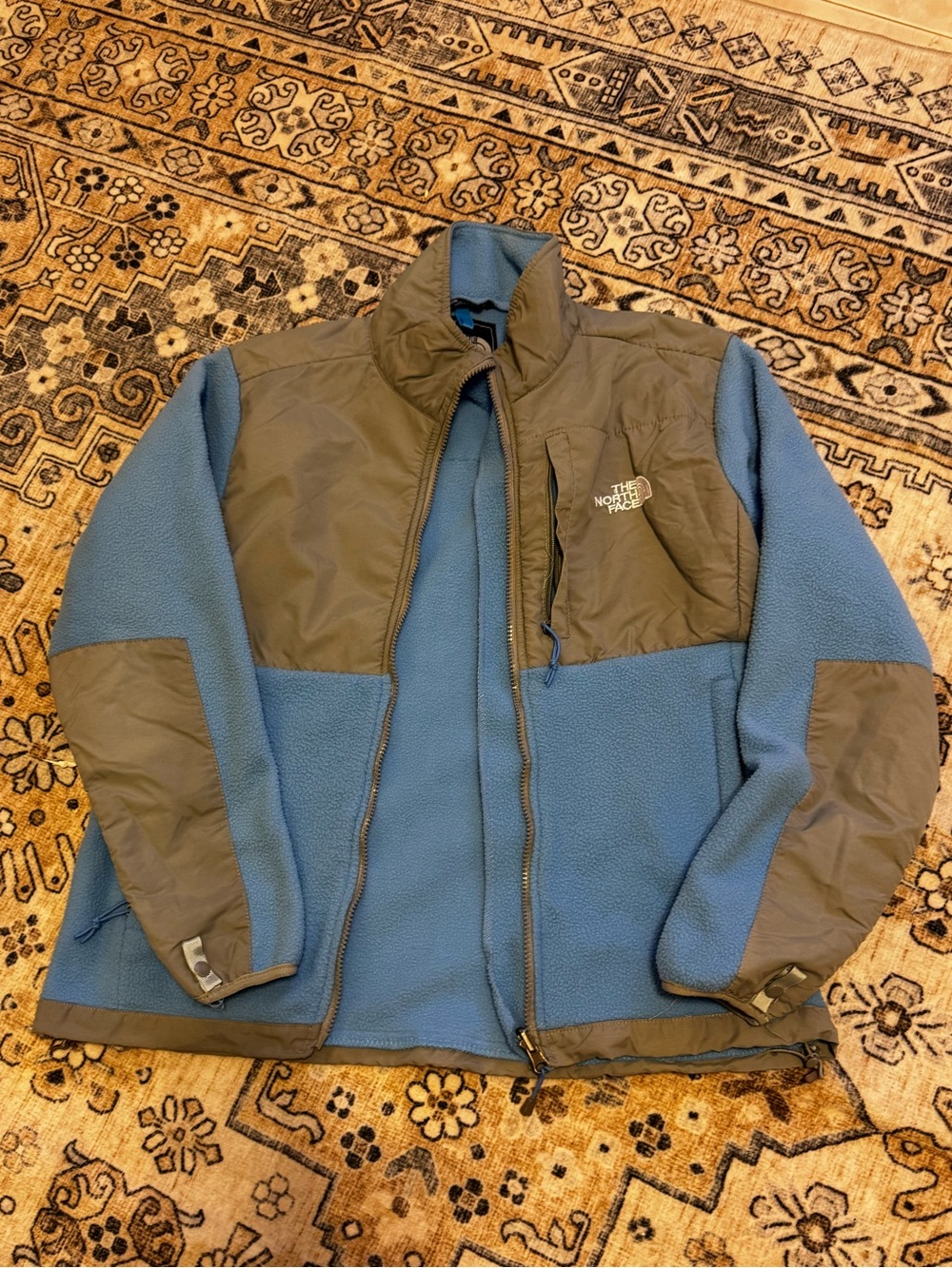 The North Face Blue and Grey Performance Fleece Jacket